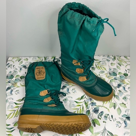 Vintage Sorel Snowlion Tall Insulated Winter Snow Boots 6 - Picture 1 of 9